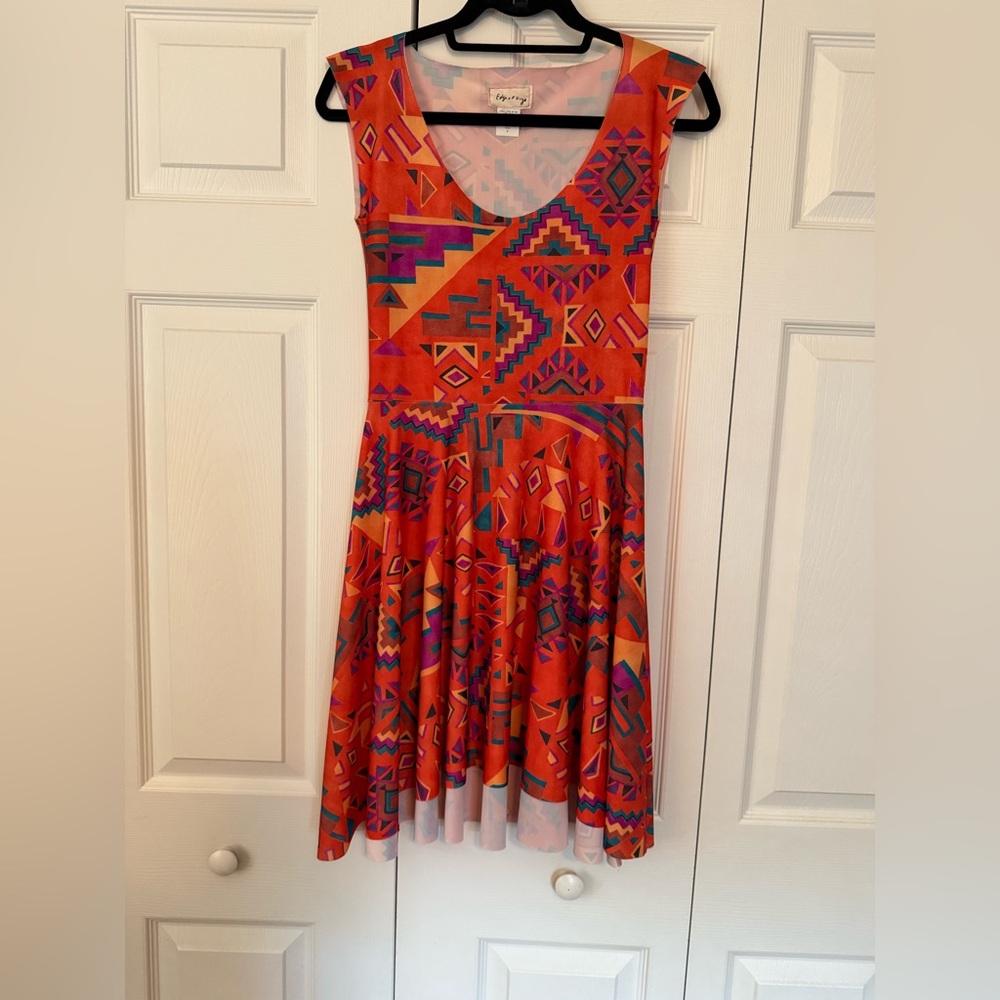Edge of Urge Aztec Orange Dress